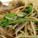 舞茸と水菜の和風パスタ♪